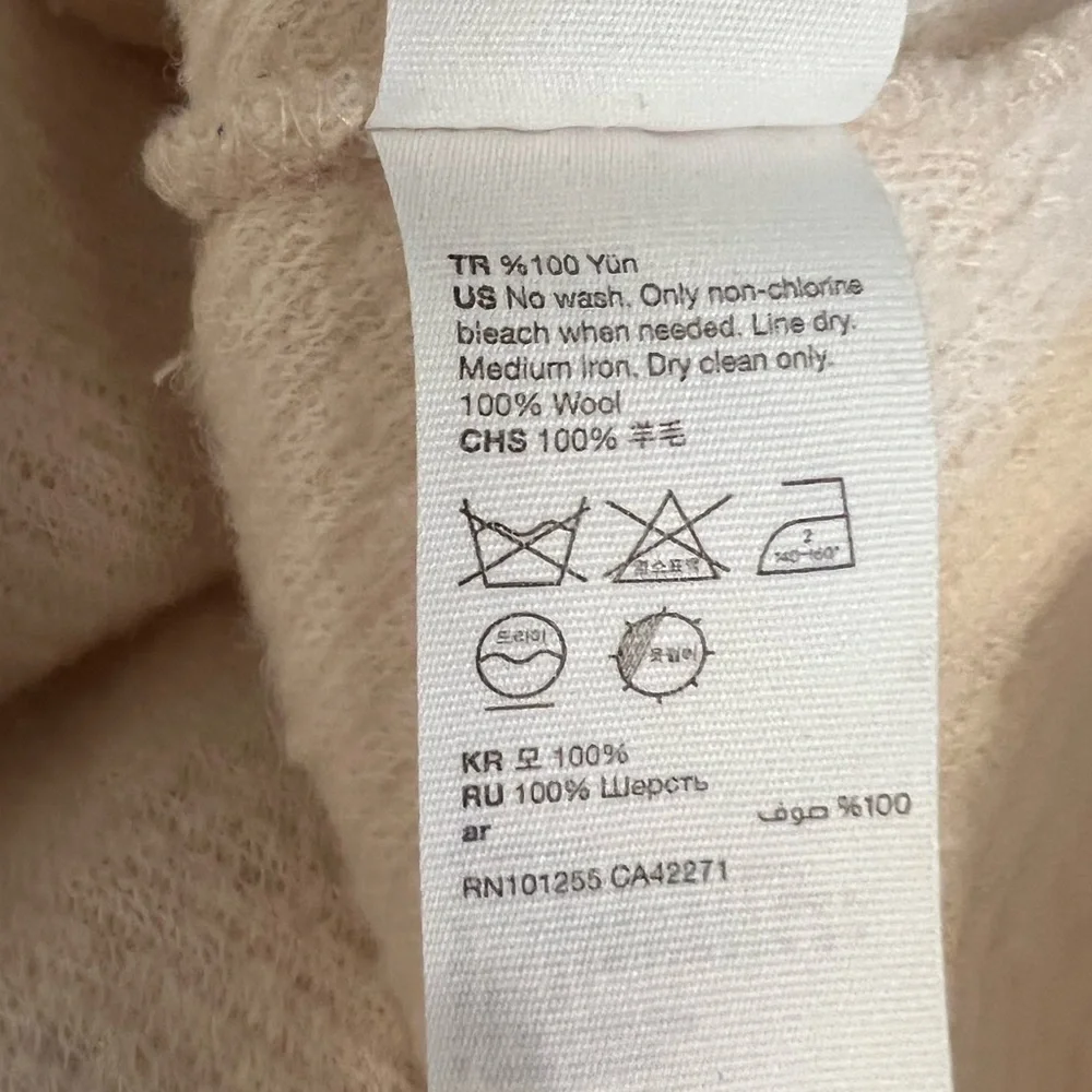 & Other Stories 100% Wool Half Zip Oversized Sweater Size XS - Picture 7 of 7